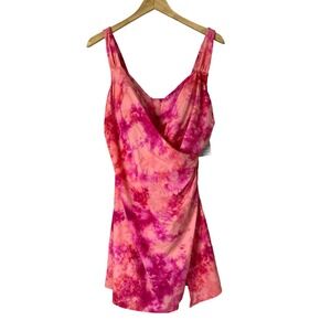 A473528 ISAAC MIZRAHI LIVE Bridgehampton Swim Dress Tie Dye 12